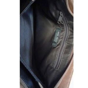 Nine West Brown Patch Work Purse Handbag Large A as Shoulder Straps